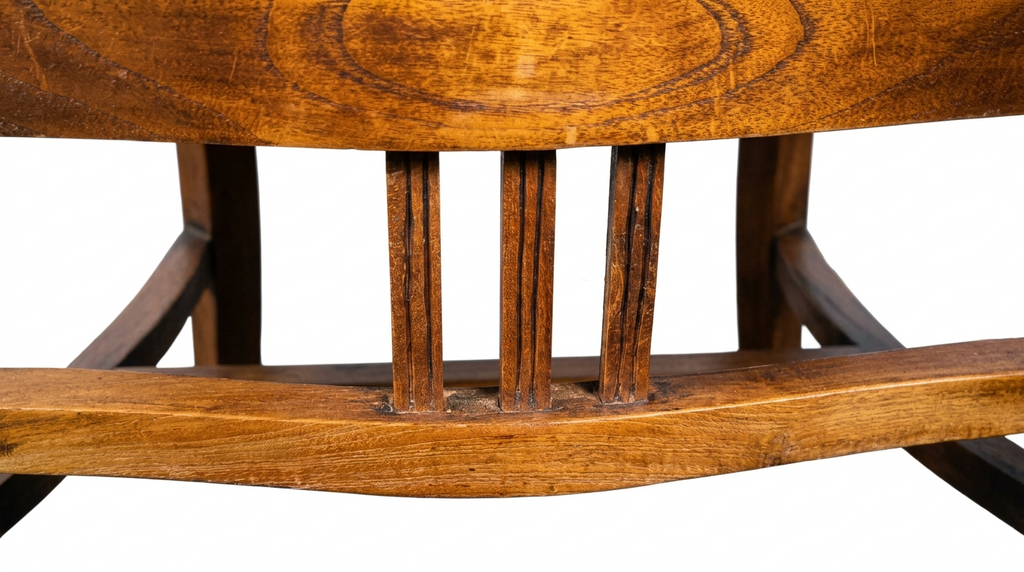 Kolonialstil Massivholz Kapitänsstuhl Armlehnstuhl Sprossen Schreibtischstuhl
