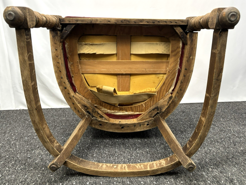 1 von 2 Gründerzeit Armlehnstuhl Art Deco Büro Massivholz Antik