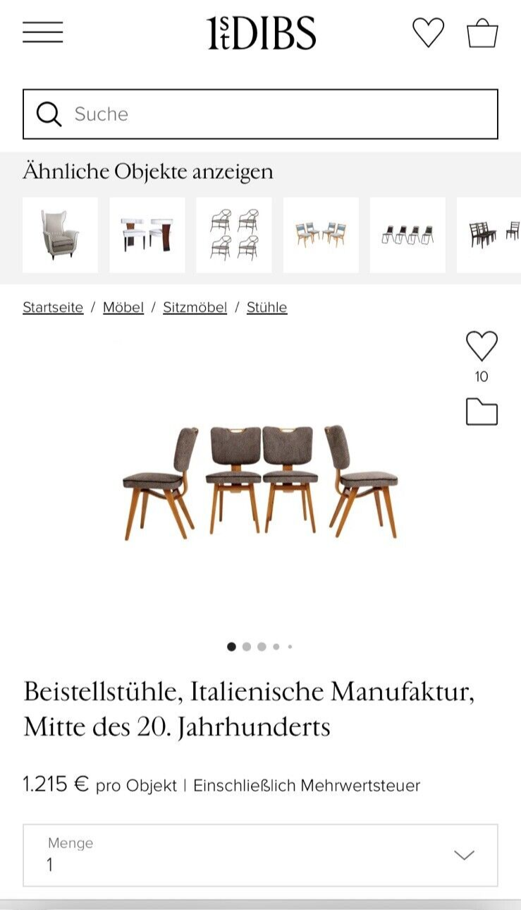 4 Esszimmerstühle  Mid-Century Stuhl  Küchenstuhl  Vintage Retro Skandinavien