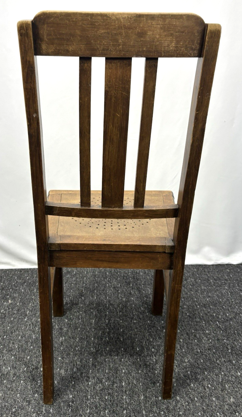 1 von 2 Holzstuhl Prägesitz Art Deco Küche Esszimmer Antik Vintage