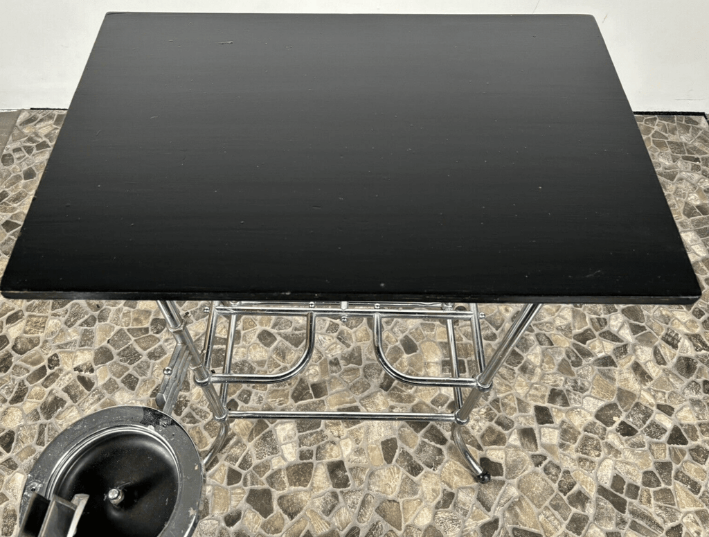 Art Deco Rauchertisch Stahlrohr Chrom Bauhaus Beistelltisch Aschenbecher Vintag - Wesel Antik Kunst Vintage