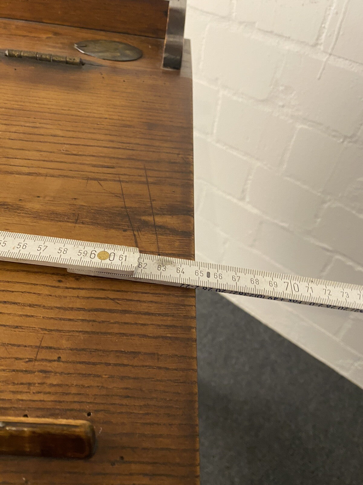 Antiker Holztisch, Schreibtisch, Massivholz, Sekretär, Zeichnentisch