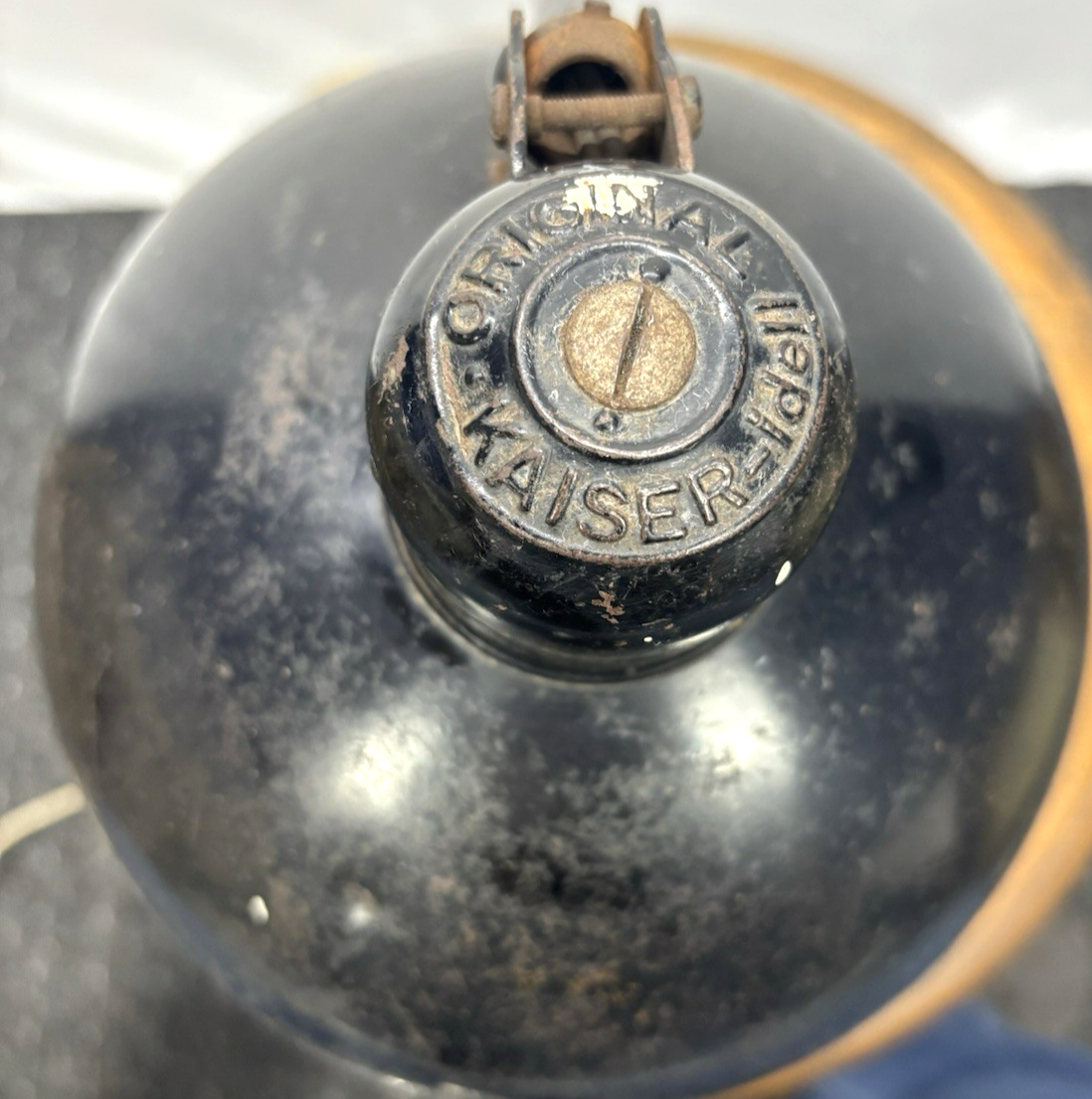 Antike Schreibtischlampe ORIGINAL Kaiser-Idell Eisen Schwarz Bauhaus