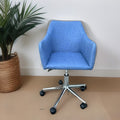 1 von 2 Büro/ Esszimmer Drehstuhl Höhenverstellbar Vintage Blue Fabric