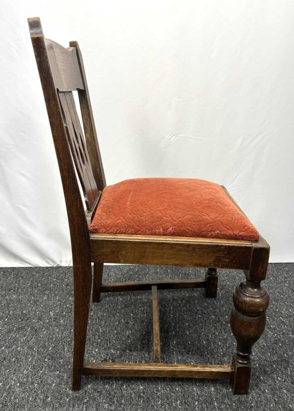 1 von 4 Esszimmer Stuhl Eiche massiv Art Deco Bauhaus Antik