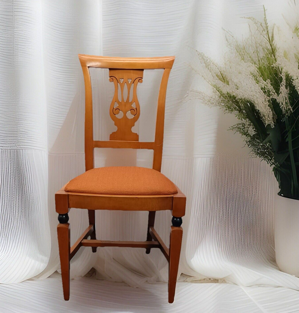 1 von 4 Stuhl Biedermeier Stil Klassisch Harfe Esszimmer Art Deco Vintage