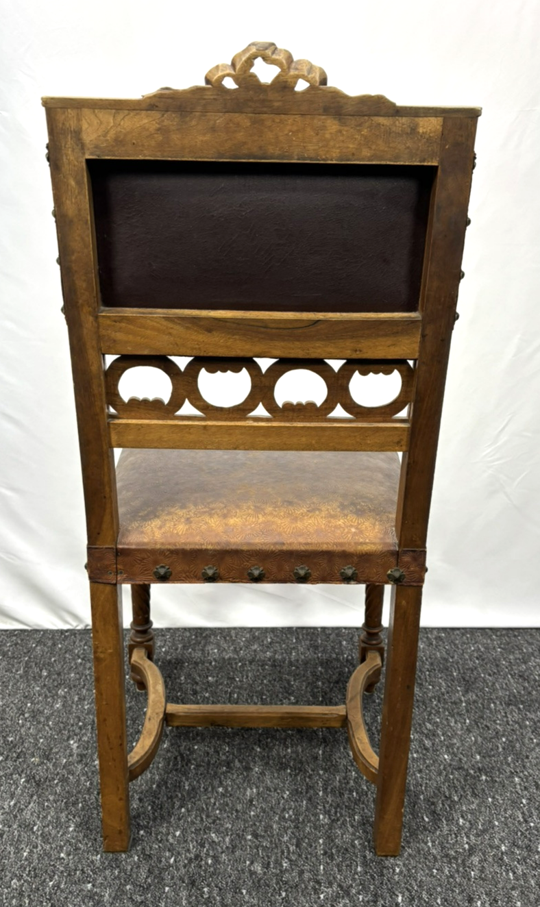 4er Stuhlset Esszimmer spanischer Stil Leder Art Deco Bauhaus für Bastler!