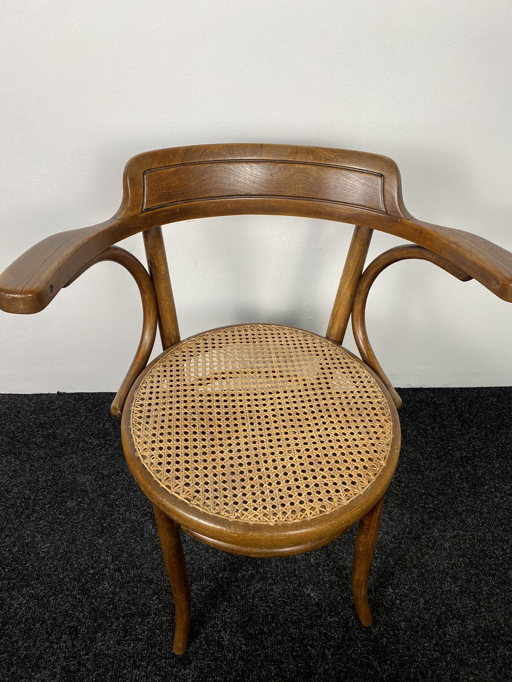 Armlehnstuhl Fischel im Thonet Stil Wiener Geflecht ArtDeco