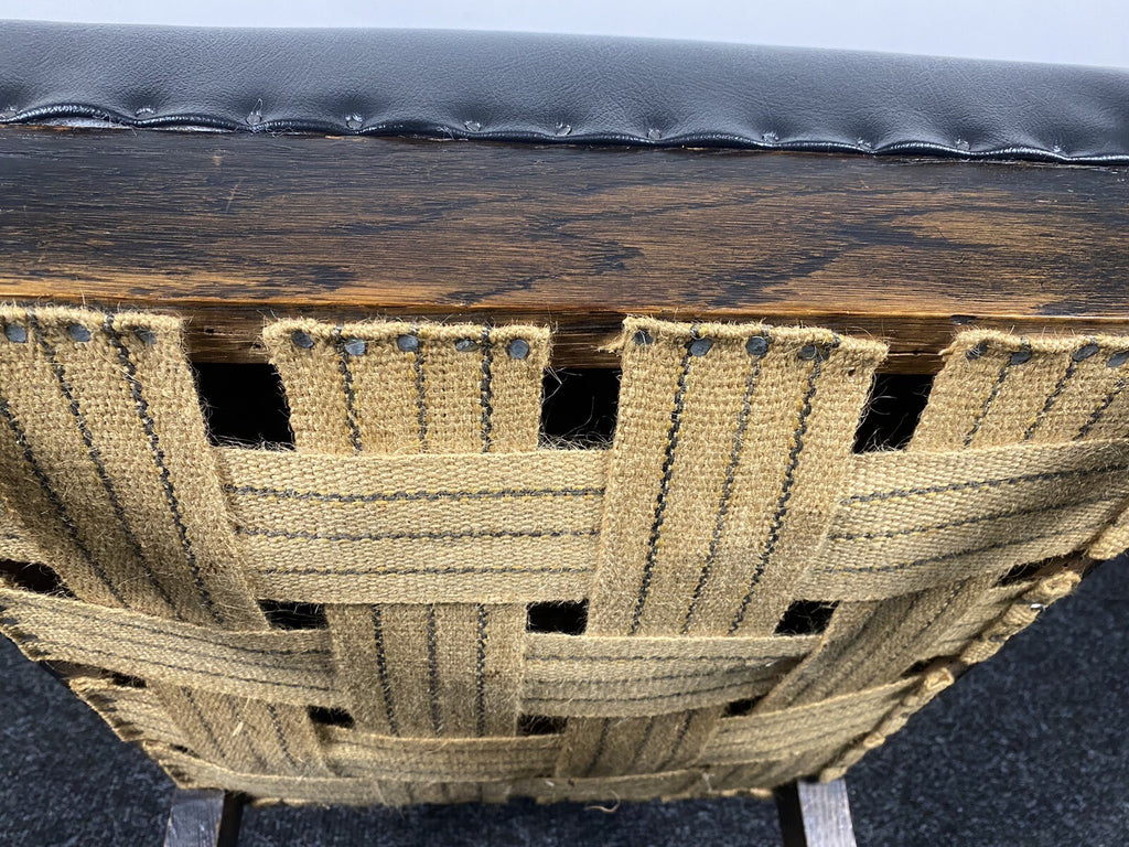 1 von 2  Esszimmerstuhl/ Küche ArtDeco Eiche Neu Gepolstert schwarz Vintage