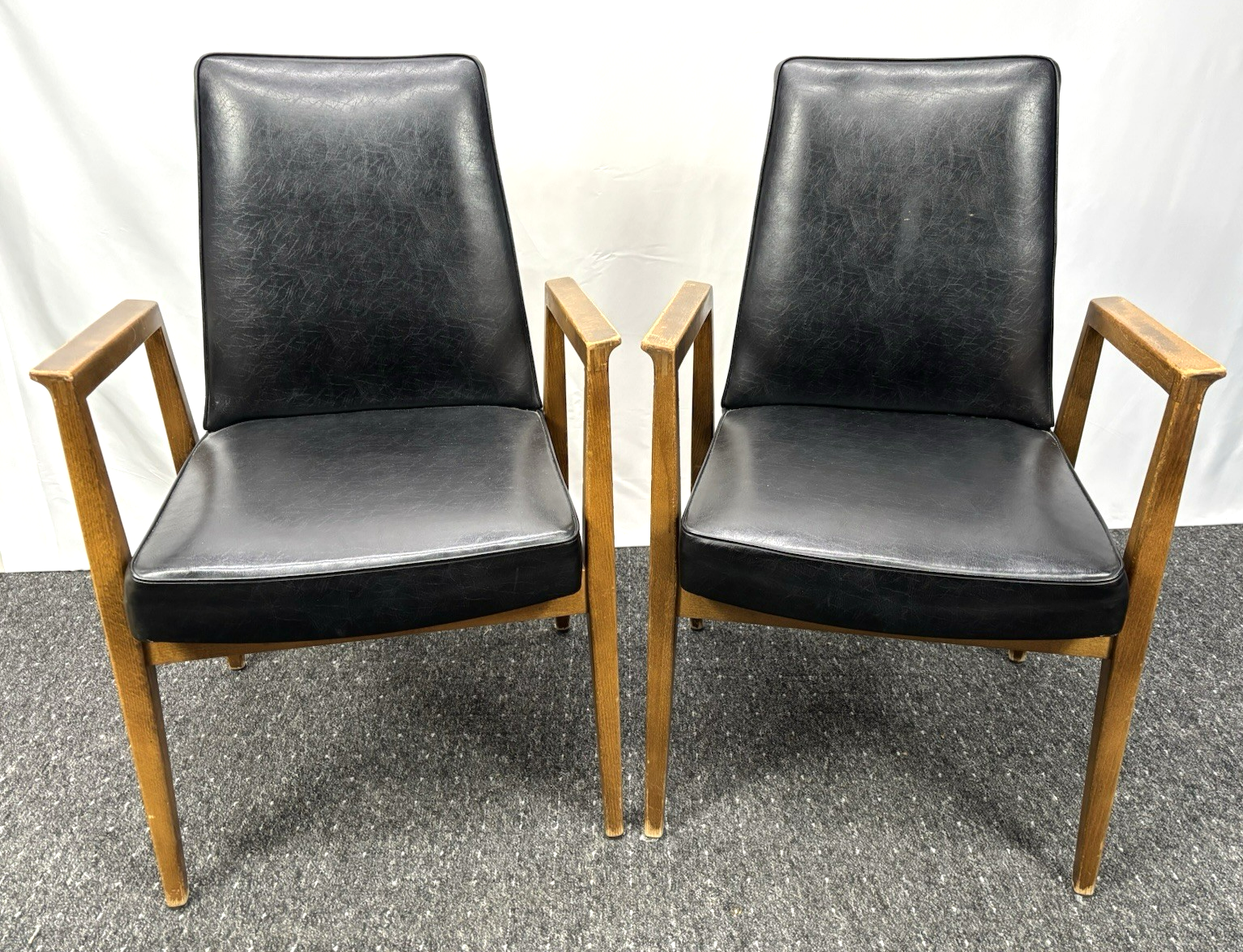 1 von 6 ORIGINAL Thonet Stuhl/ Sessel Midcentury Büro Esszimmer Art Deco Leder