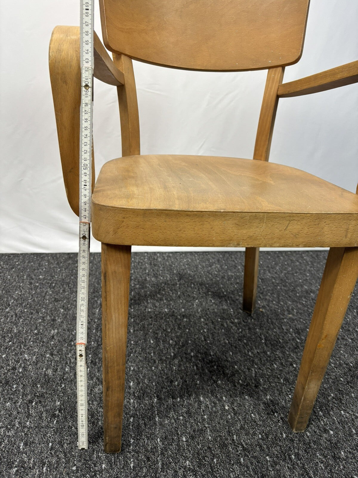 Armlehnstuhl Massivholz Kiefer Büro Küche Esszimmer Art Deco Vintage