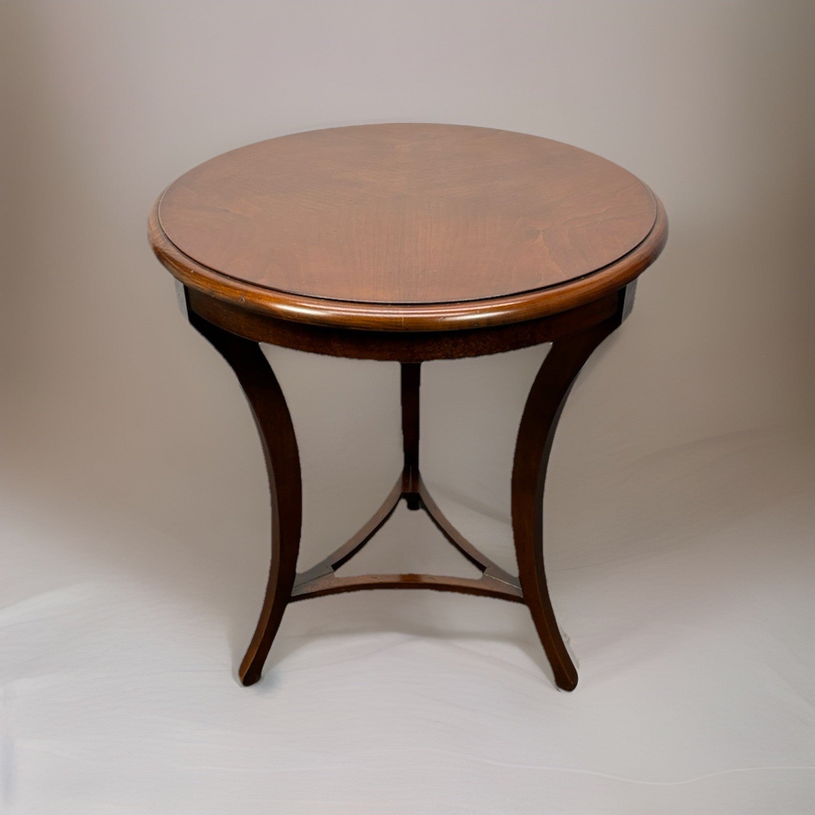 Beistelltisch Tisch Rund Holz Art Deco Vintage ca. 64 cm hoch