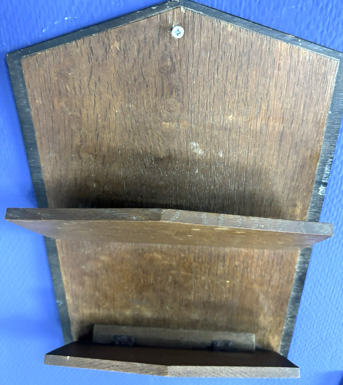 Wand Zeitungsständer-/ Träger Holz Antik, Art Deco