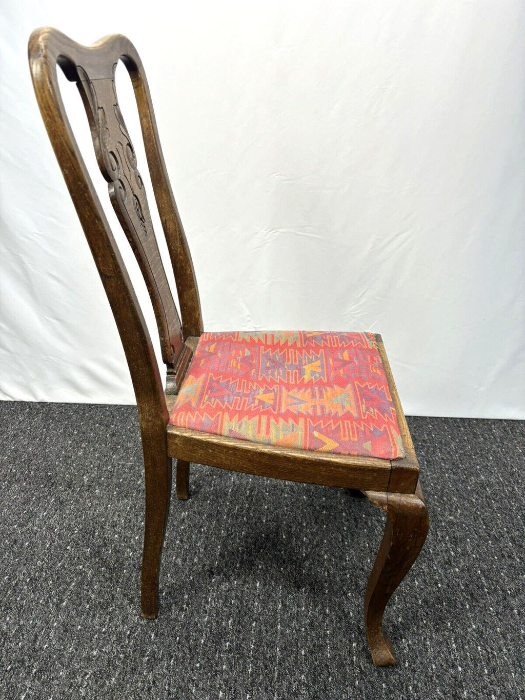 Bugholzstuhl Art Deco Vintage Holzschnitzarbeiten Büro Schreibtisch Hochlehner