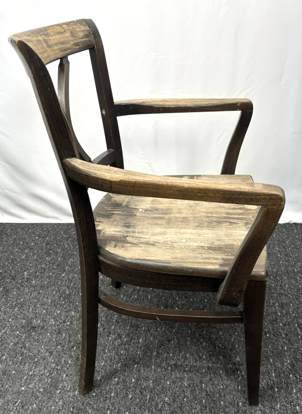 Holz Armlehnstuhl Vintage Stuhl Gastronomie Café Stil an Bastler
