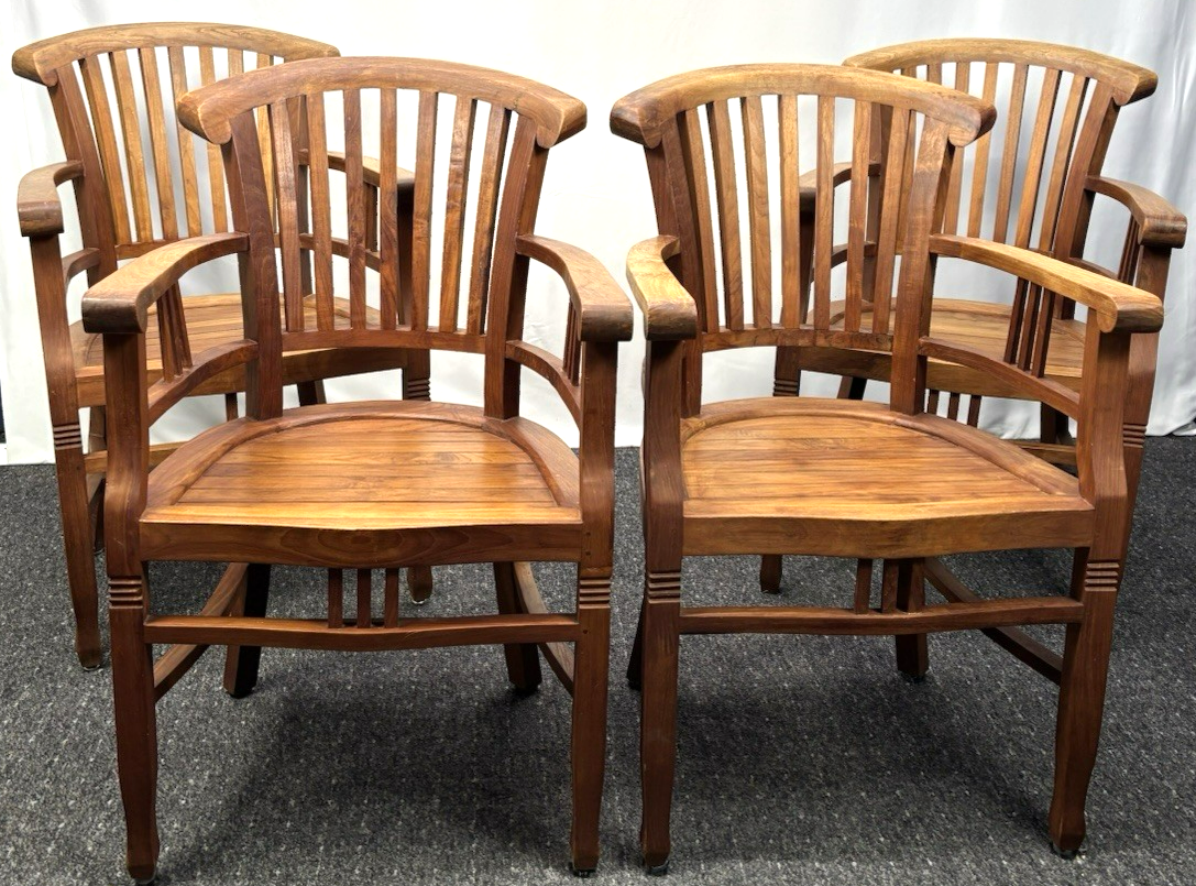 Teakholz Armlehnstuhl Art Deco Antik Büro Schreibtisch