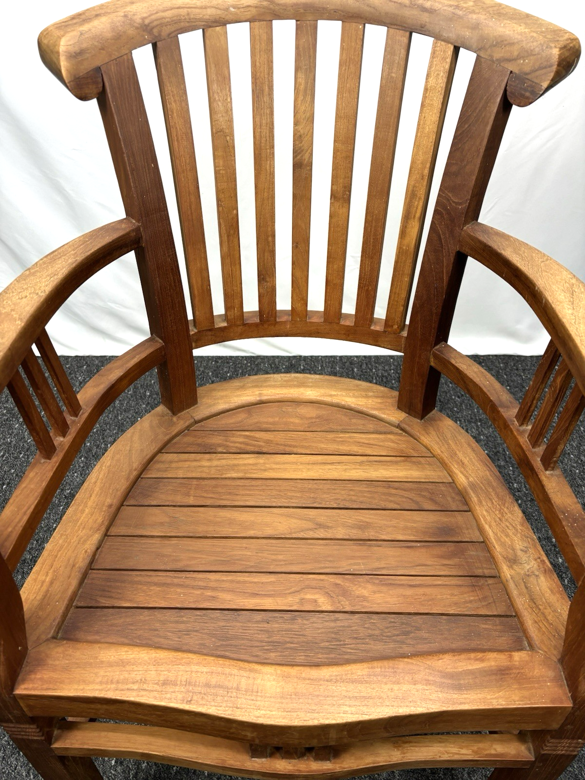 1 von 6 Massivholz Armlehnstuhl im Kolonialstil Art Deco Antik Büro Schreibtisch