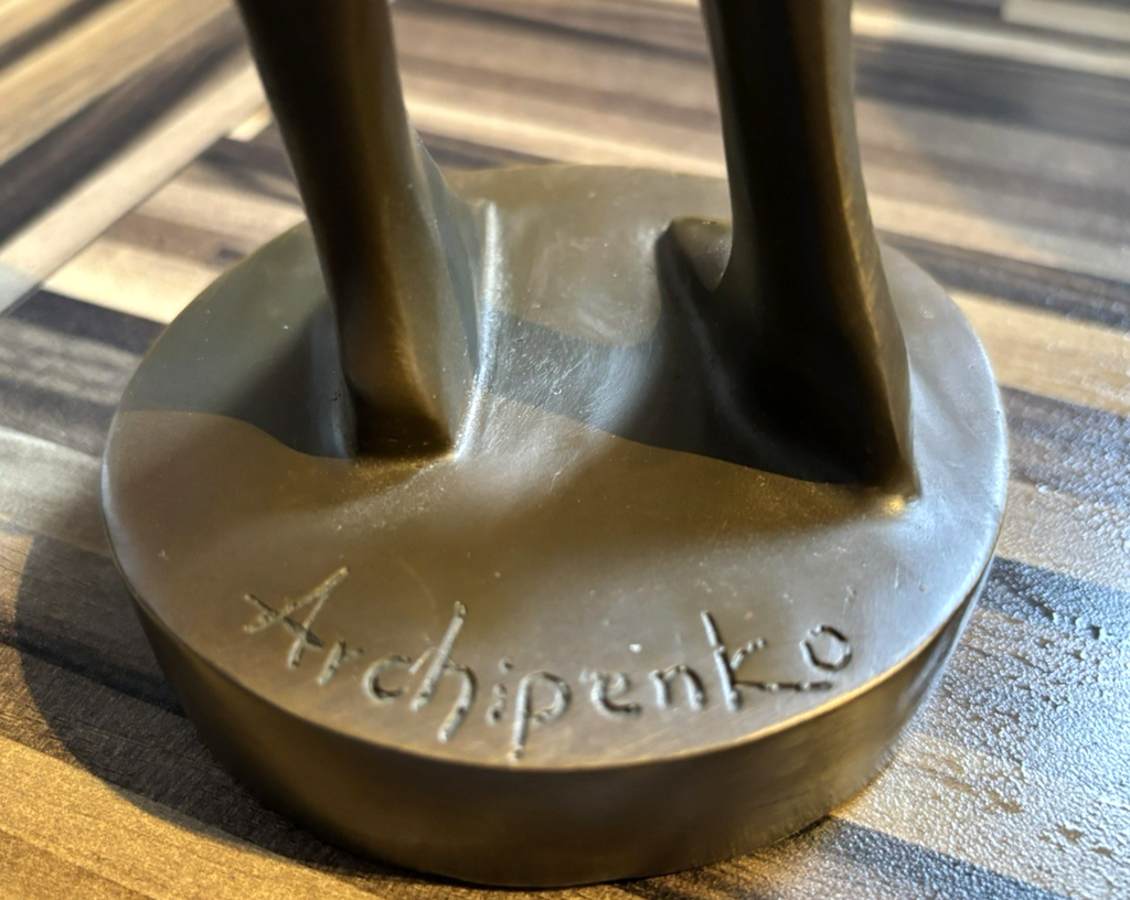 Bronze Skulptur Frau im Stil Archipenko  Abstrakte Moderne Kunst Kubismus 58 cm