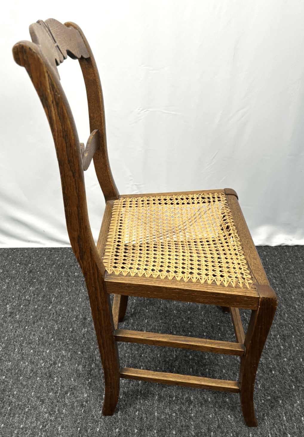 Antiker Holzstuhl mit Wiener Geflecht – Art Deco , Vintage, Küche, Büro, Kaffee