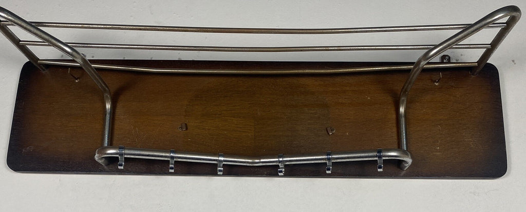 Wandgarderobe Stahlrohr Holz Bauhaus ArtDeco 