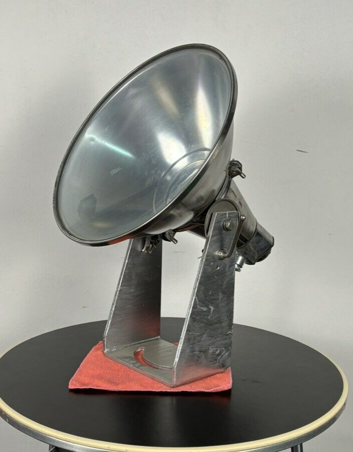 Suchscheinwerfer Alu/Edelstahl Schifffahrt Vintage Bauhaus Sanshin Senaku Dengli