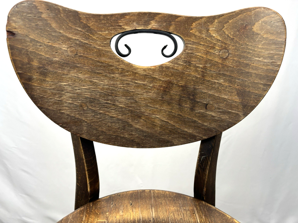 Barhocker Barstuhl Massivholz Vintage Art Deco Hochstuhl