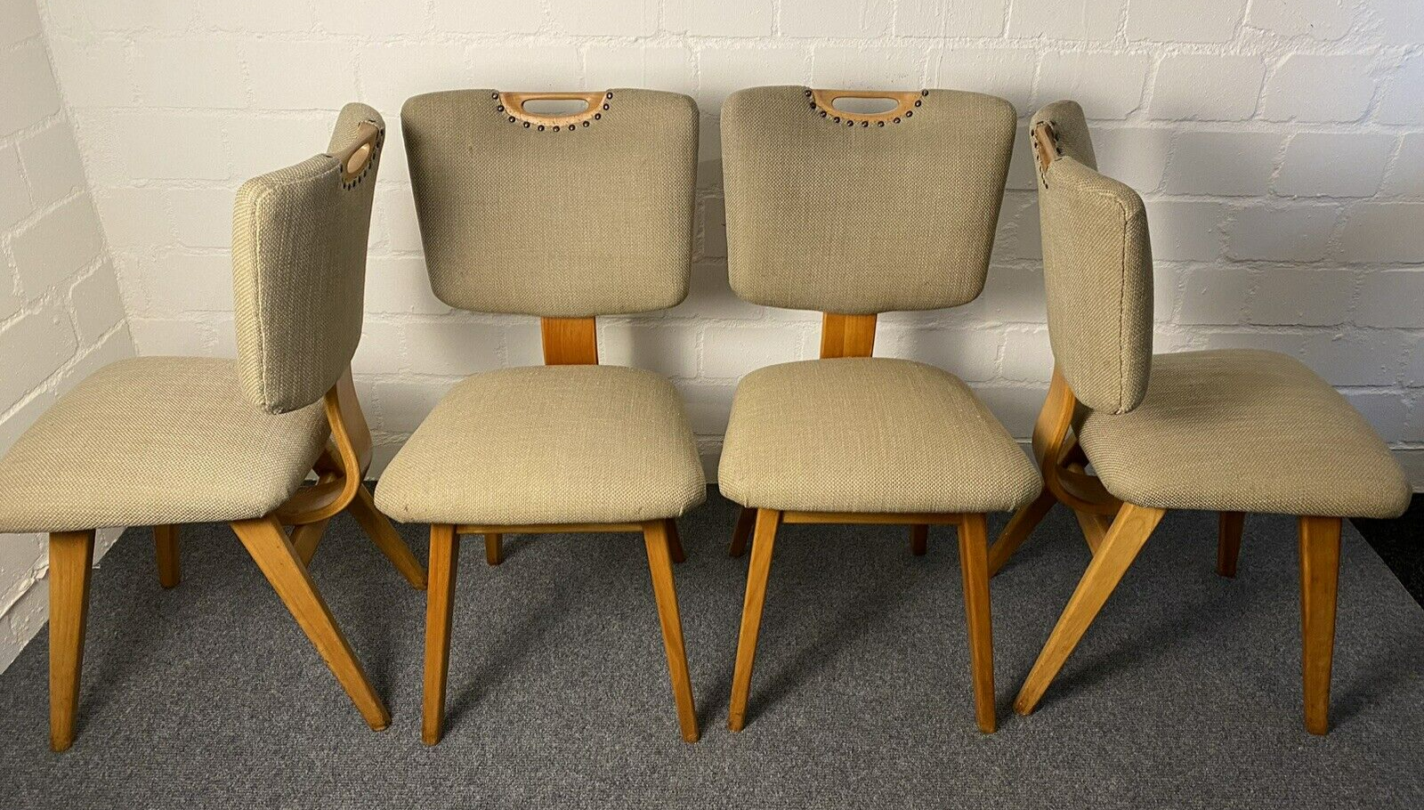 4 Esszimmerstühle  Mid-Century Stuhl  Küchenstuhl  Vintage Retro Skandinavien