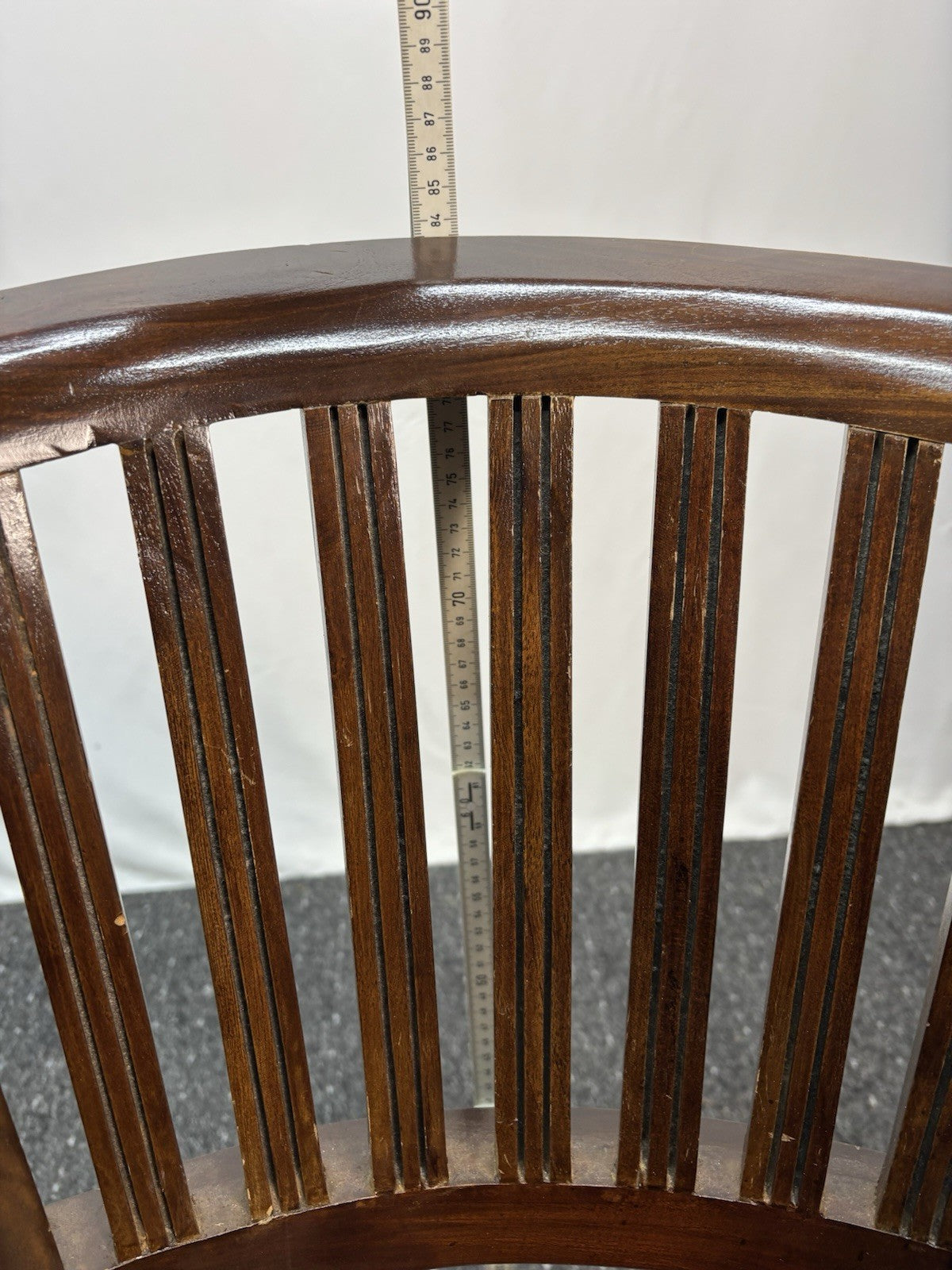 Teakholz Stuhl Kolonialstil Massivholz Armlehne Vintage Esszimmer Sessel 1
