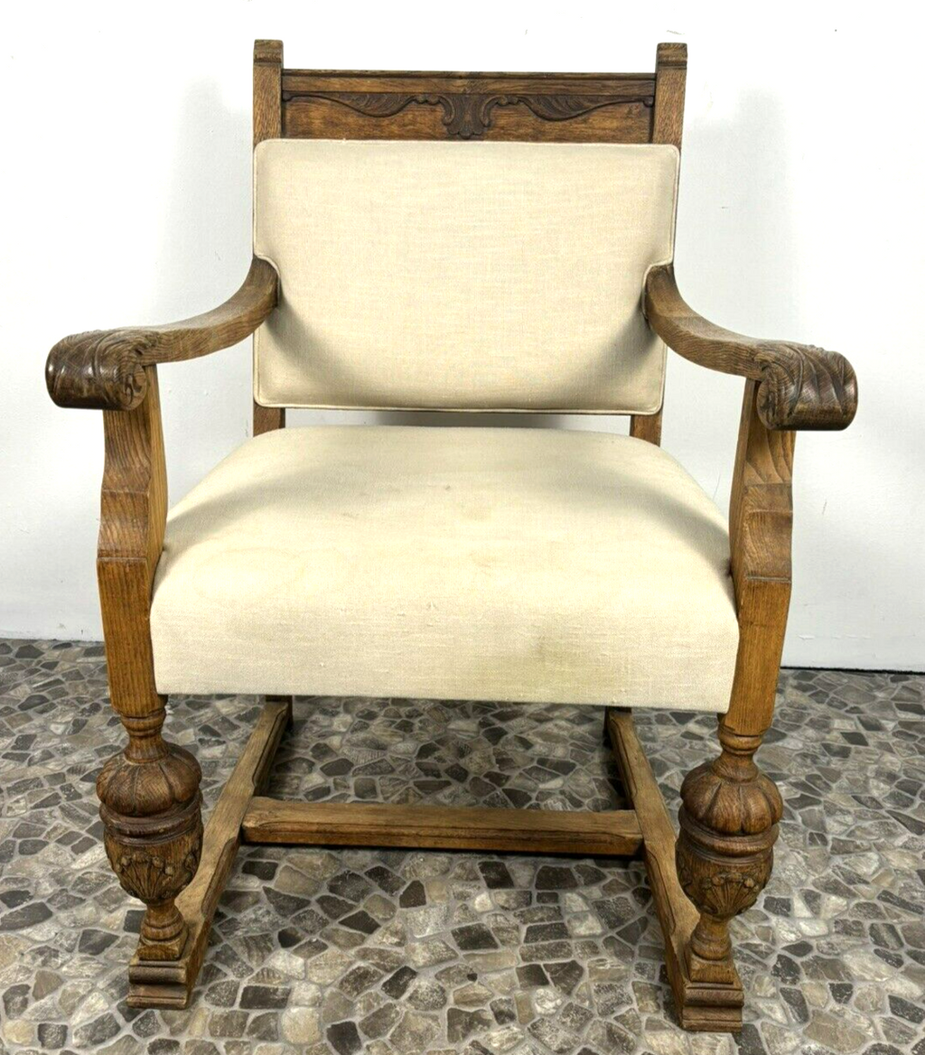 Sessel Antik Thronstuhl Armlehnstuhl Kaminzimmer Lounge Sessel Art Deco