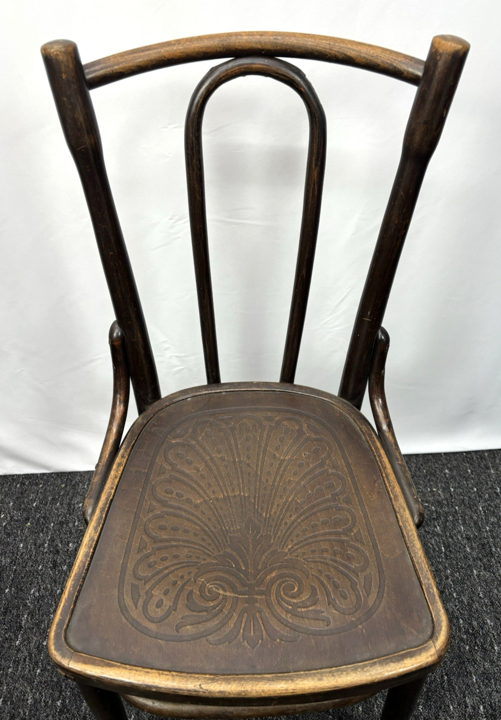 Bistrostuhl Kaffeehaus Prägesitz Art Deco Massivholz Antik