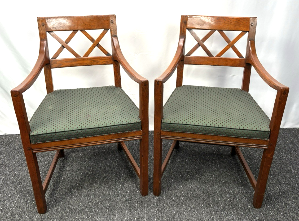1 von 4 ORIGINAL Schuitema Armlehnstuhl Massivholz Art Deco Vintage Esszimmer