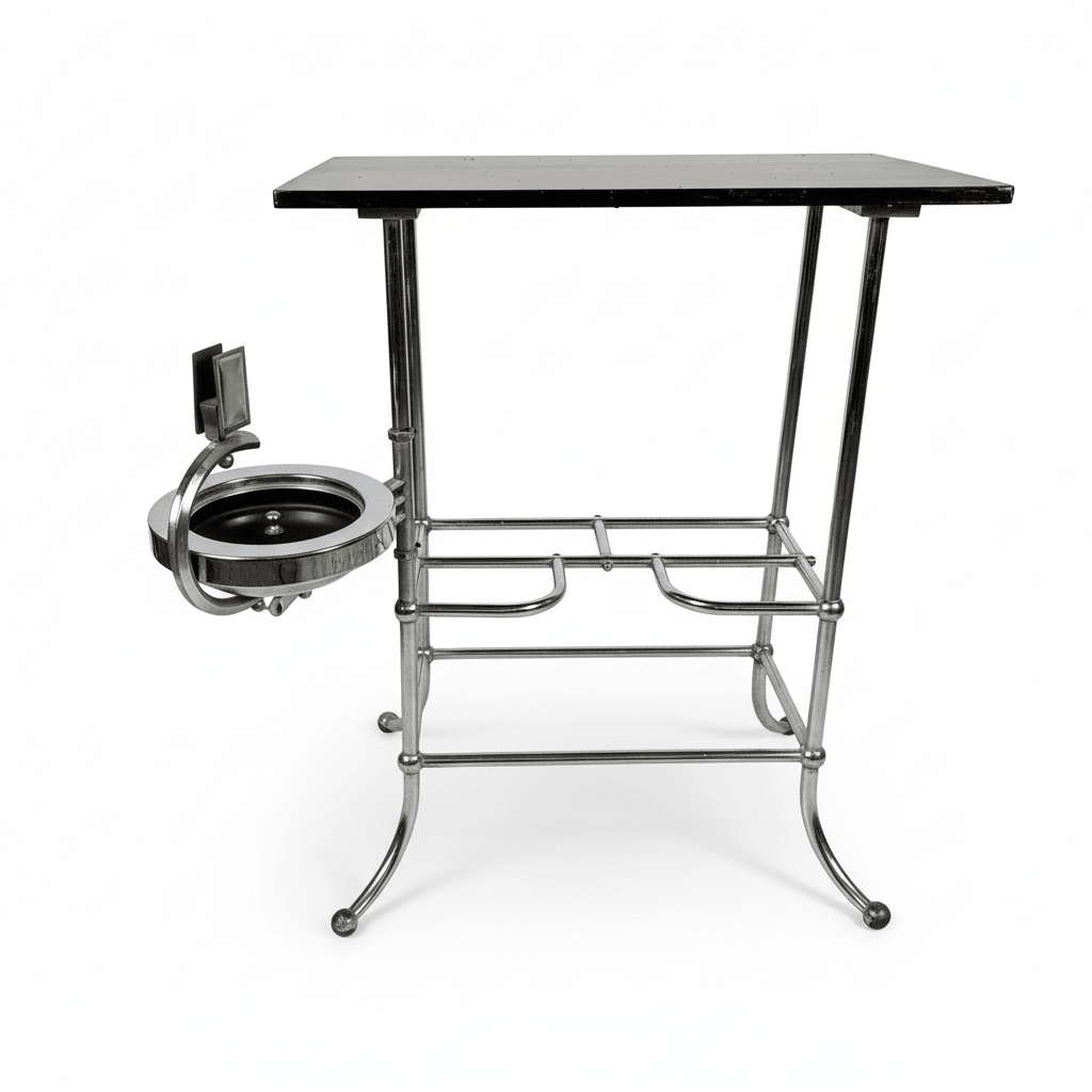 Art Deco Rauchertisch Stahlrohr Chrom Bauhaus Beistelltisch Aschenbecher Vintag - Wesel Antik Kunst Vintage