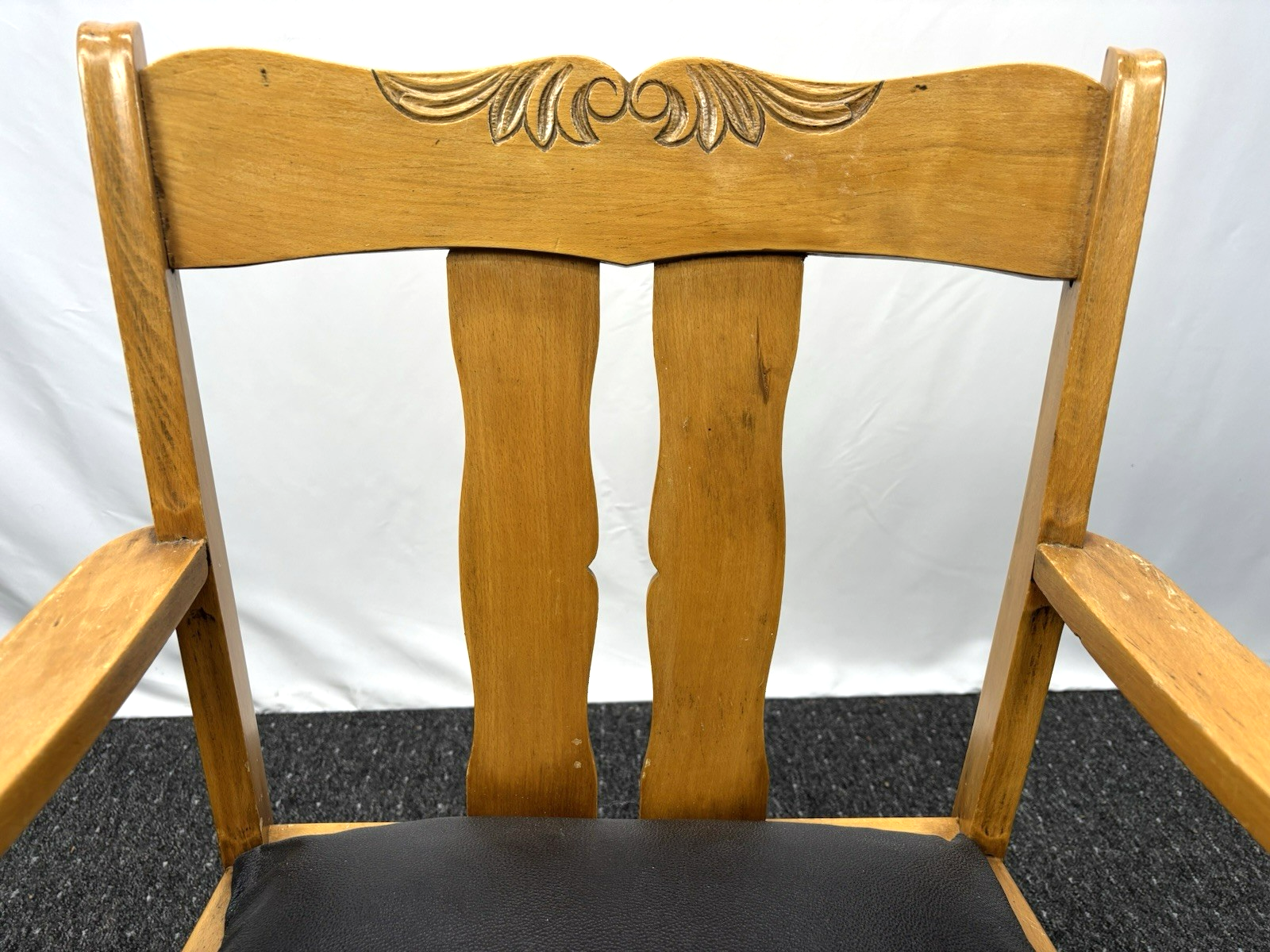 Armlehnstuhl Art Deco Büro Schreibtisch Vintage Buche Federkern