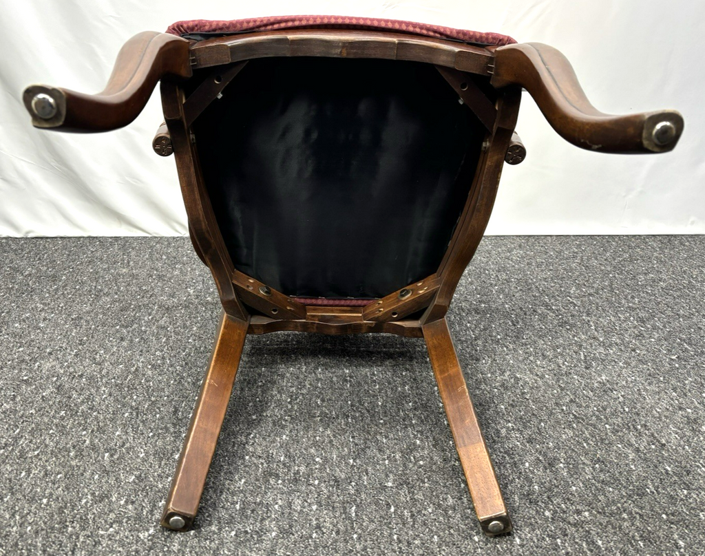 Queen Anne viktorianischer Armlehnstuhl Hochlehner Antik Art Deco Büro