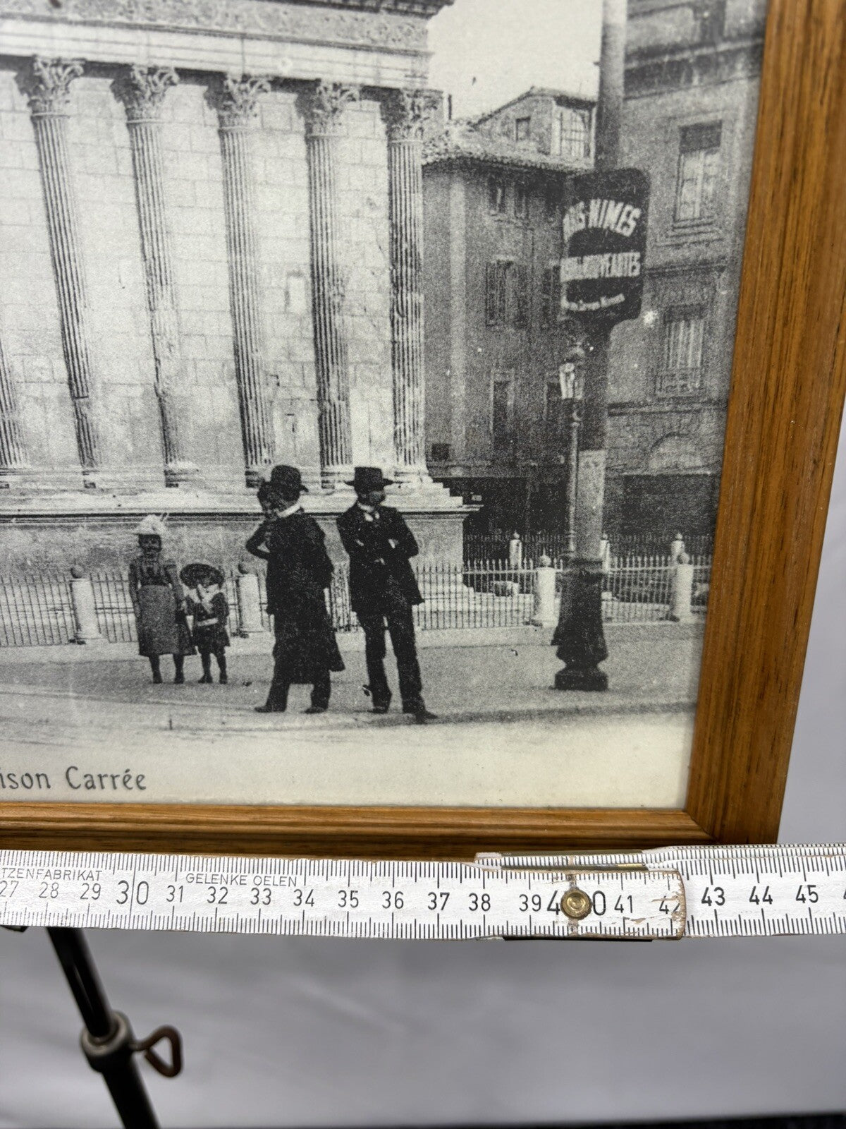 Bild Fotografiert Bleistiftzeichnung Nimes Gerahmt ca. 45x30 cm Vintage