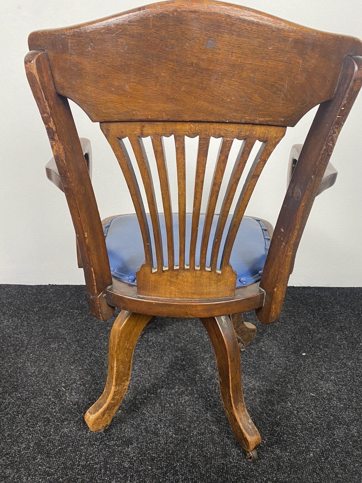 Amerikanischer Drehstuhl Officechair Büro Antik Art Deco