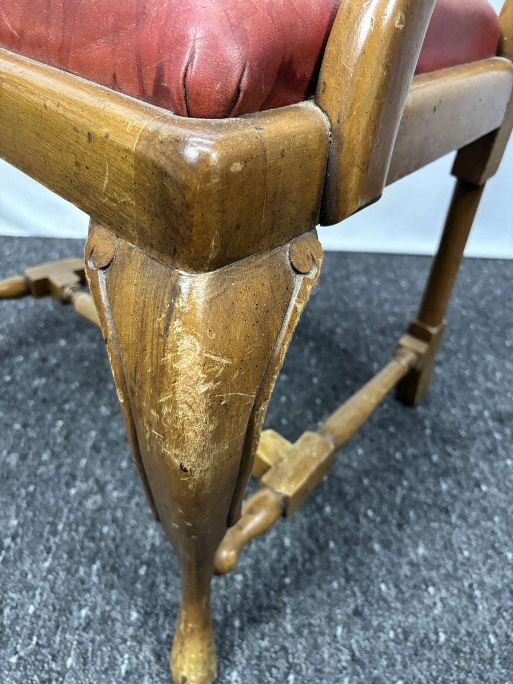 1 von 3 Armlehnstuhl Barock/ Rokoko Büro Schreibtisch Art Deco Leder