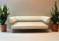ORIG. Sitland Ledercouch Italien Design Sergio Bellin Cremeweiß Vintage Bauhaus