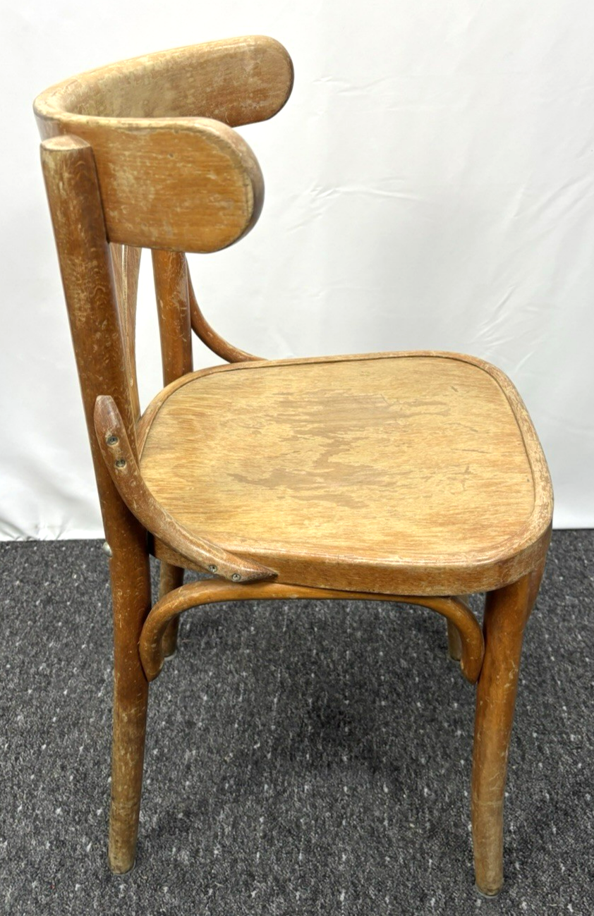 1 von 4 Kaffeehausstuhl Vollholz Art Deco Vintage für Bastler