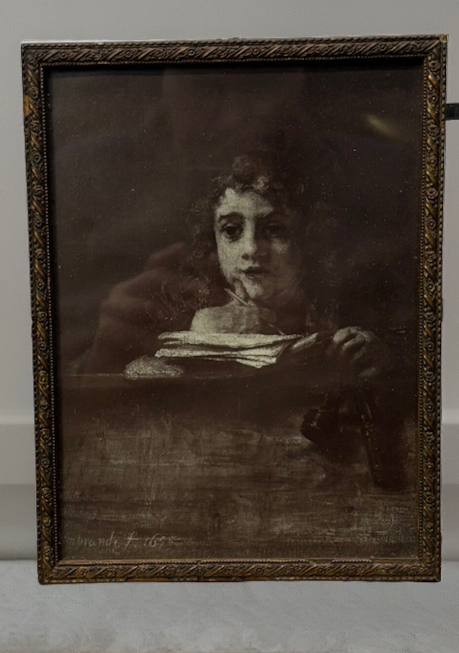 Bild Foto Gerahmt Rembrandts Sohn Titus 24 x18 cm