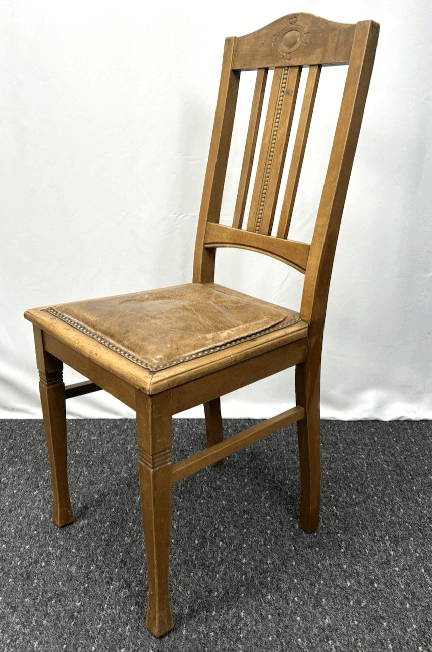 Esszimmerstuhl, Küchenstuhl, Beistellstuhl, Dekostuhl, Art Deco, Vintage, Holz