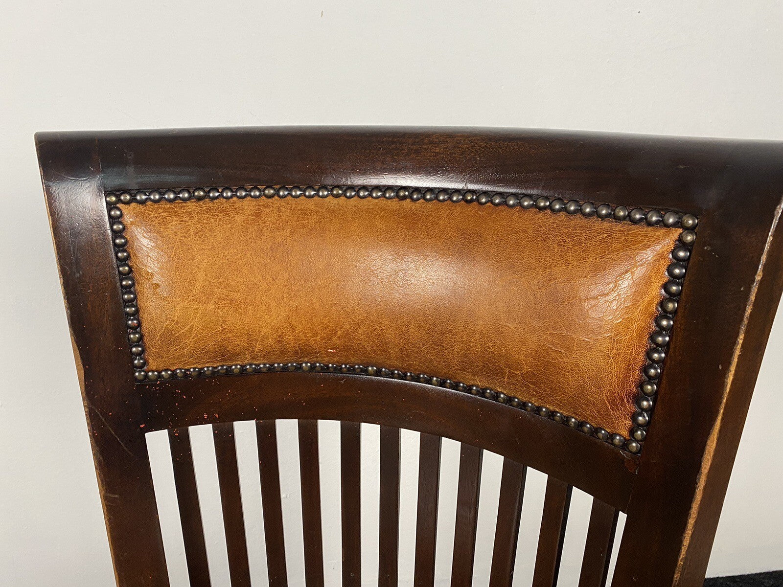 1 von 2 Hochlehnstuhl ArtDeco Leder extra breit, Büro, Esszimmer