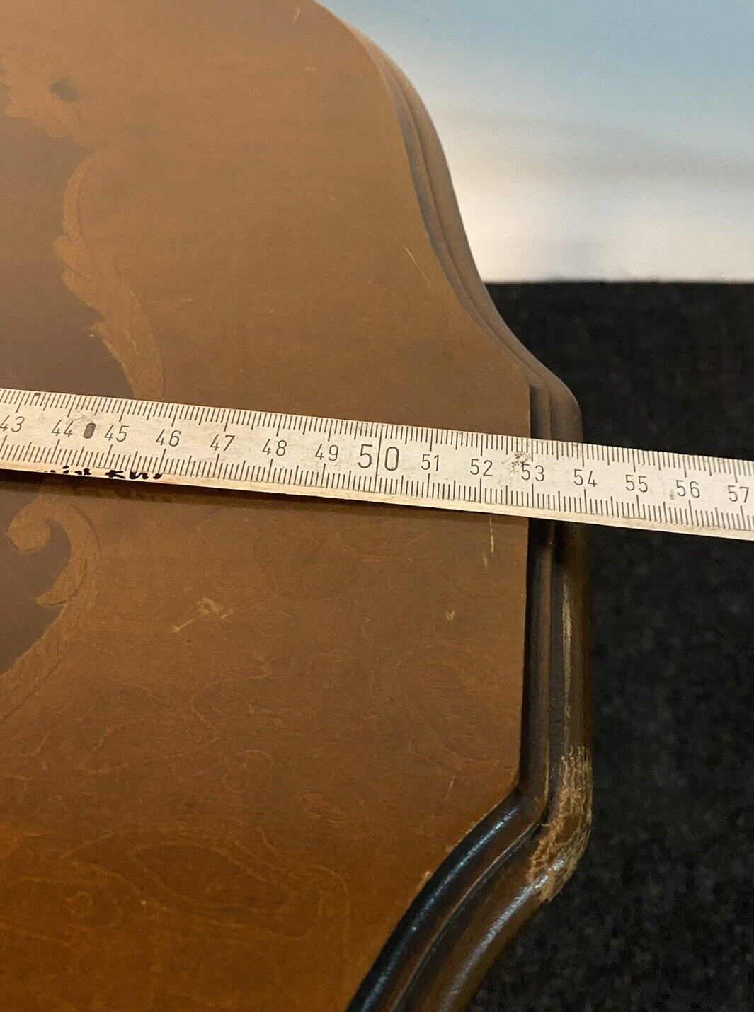 Tisch Rund Beistelltisch Holz Dreibeinige ArtDeco Vintage