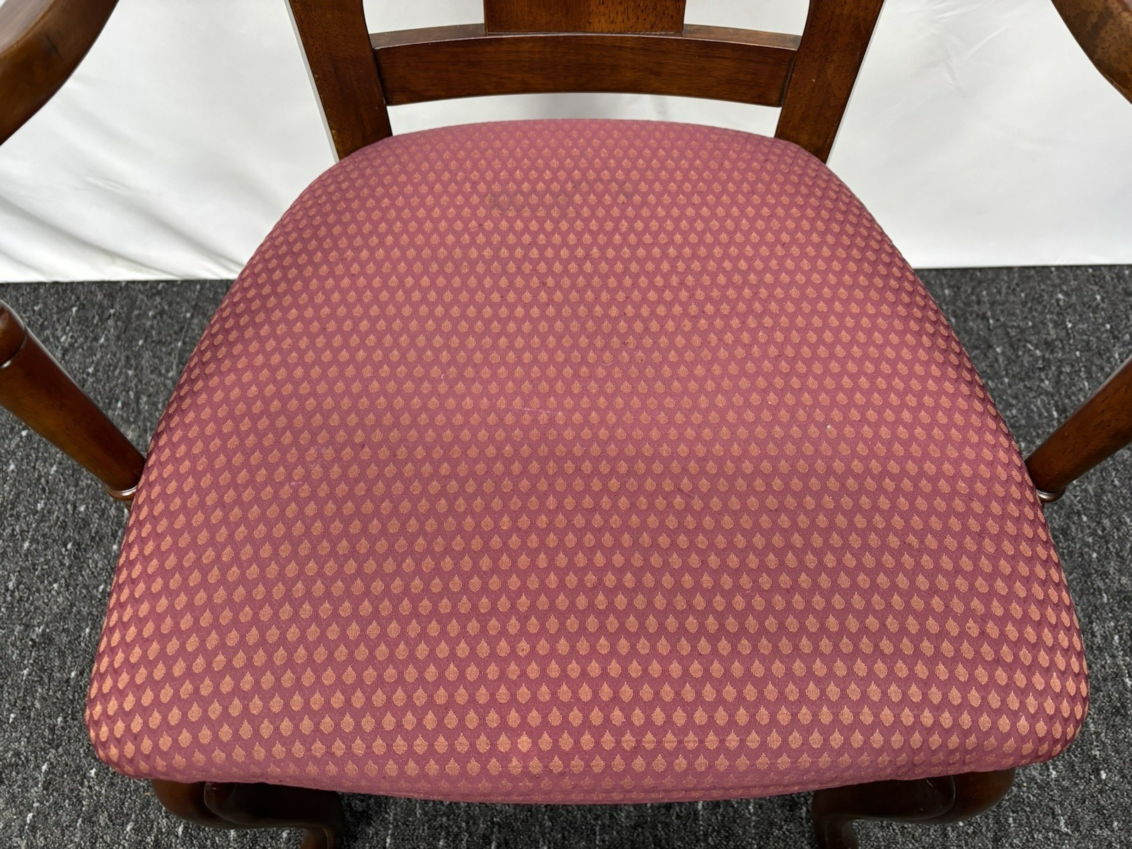 Queen Anne viktorianischer Armlehnstuhl Hochlehner Antik Art Deco Büro