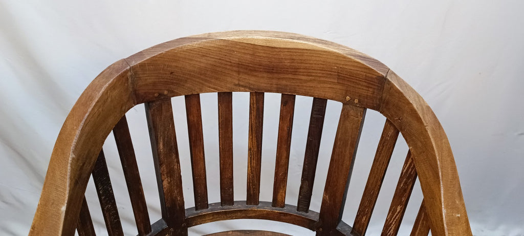 1 von 2 Teakholz Stuhl Kolonialstil Massiv Armlehne Vintage Esszimmer Sessel