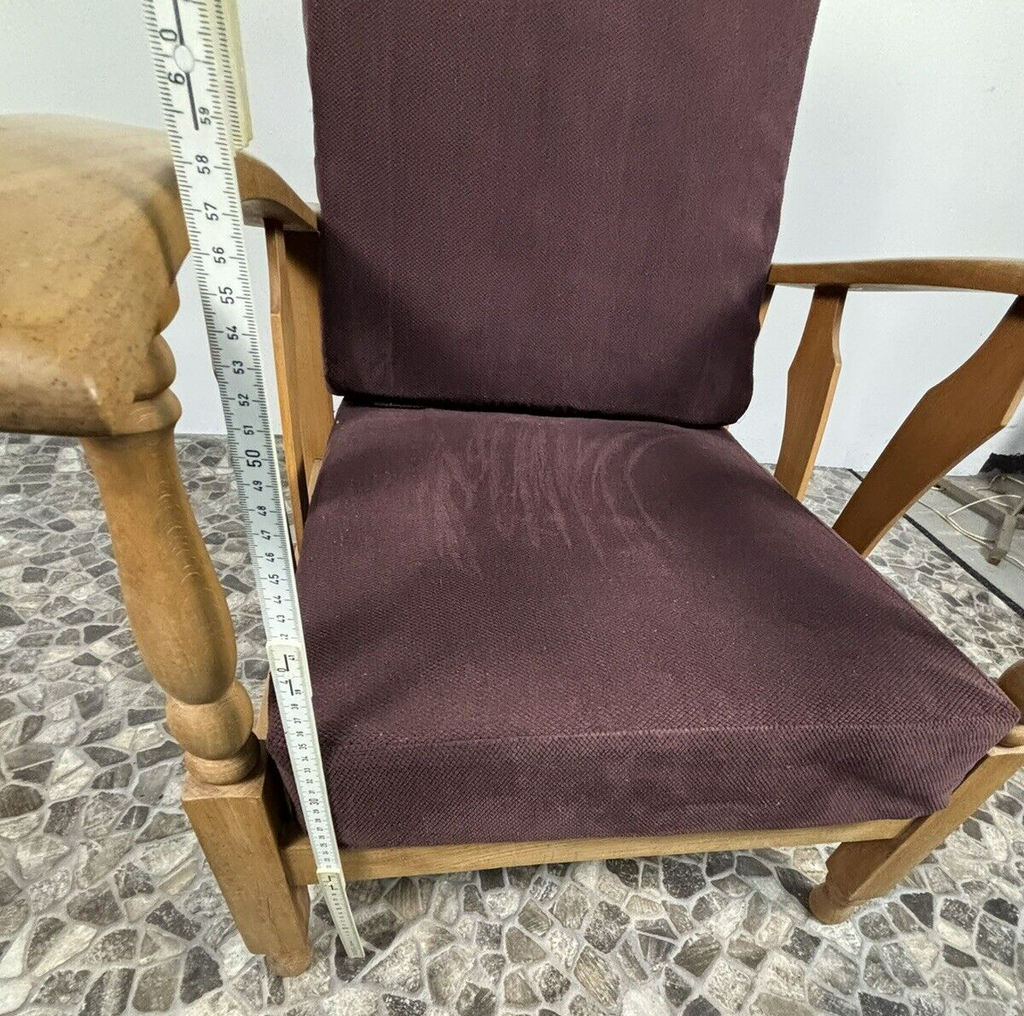 Sessel Lounge Rauchersessel Sitzmaschine  Wohnzimmer Vintage Dicker Polsterstoff