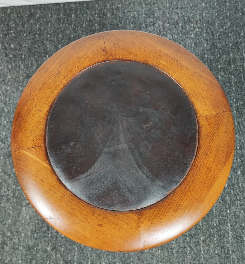 Klavierhocker Gründerzeit Drehhocker Massivholz höhenverstellbar Spindelhocker