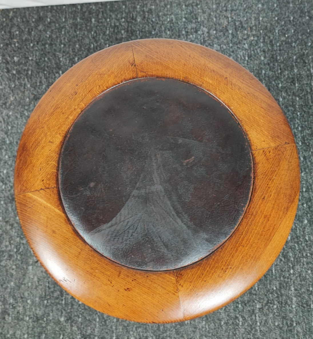 Klavierhocker Gründerzeit Drehhocker Massivholz höhenverstellbar Spindelhocker