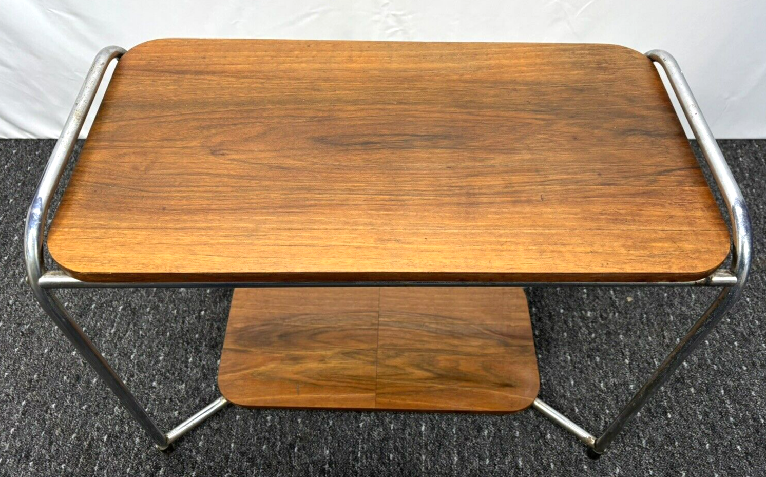 Beistelltisch Serviertisch Bartisch Stahlrohrmöbel Holz Art Deco Bauhaus