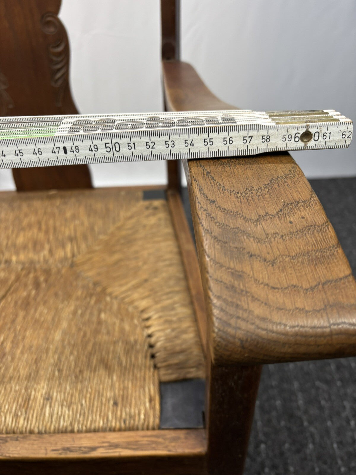 Armlehnstuhl Amsterdamer Schule Korbgeflecht Büro Art Deco Bauhaus Vintage